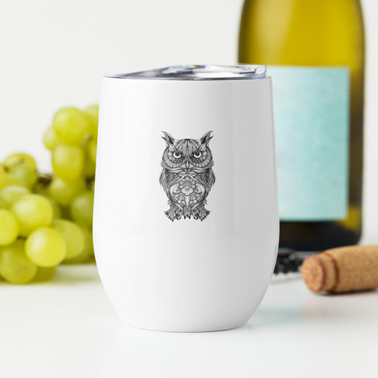 Wine tumbler - Owl